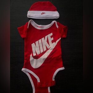 Nike Red and White Onesie set